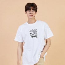 E-An스토리 키밍 Skull 해골 여성봄코디 이쁜티 남자기본흰티