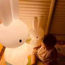 HBorui 장식 북유럽 심플 토끼조명 미피 수유등 취침 수면 무드등, 미피(28cm)