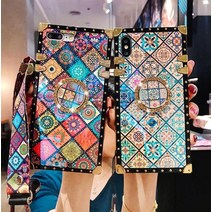 스퀘어 패턴 자개 스마트링 케이스, 갤럭시S10플러스, 패턴컬러