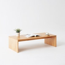 블루밍홈 고무나무 원목 일자형 좌식책상 테이블 식탁, 좌식