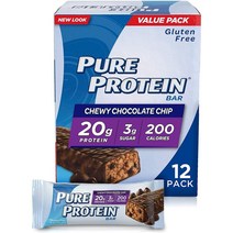 PURE PROTEIN 글루텐프리 프로틴바 12개입 초콜릿칩