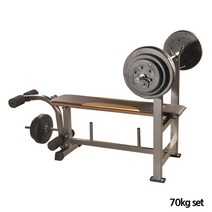 (국산) 헤라클라스 블랙 벤치프레스 PVC바벨70kg세트 헬스벤치, 1.헤라클라스 블랙벤치 70kg세트