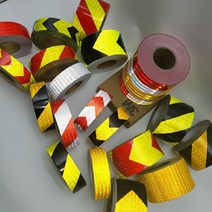 야간 안전 고휘도 빛 반사테이프 형광 5cm x 1m, 3M레드, 1개