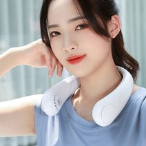 넥밴드선풍기 휴대용 미니선풍기 목걸이형선풍기 날개없는선풍기, 화이트