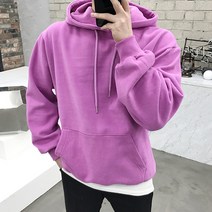 용된다 남자 겨울 양기모 오버핏 무지 후드티