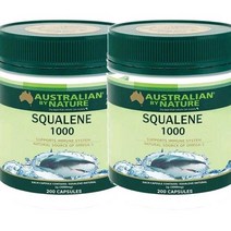 호주 오스트레일리안 바이 네이쳐 Squalene 스쿠알렌 1000mg 200캡슐, 2팩