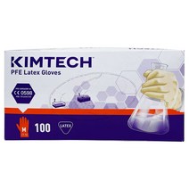 킴테크 PFE 라텍스장갑 100매 소형 중형 대형 주방 의료 다목적 글러브, 대형(44124)