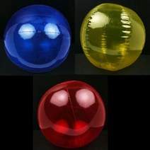 칼라 투명비치볼-대 약26cm(10개), 파랑