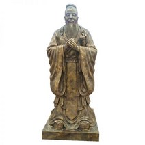 라오스석 도장재료 낙관도장 전각 수제 공자 조각 FRP 수지 맞춤형 라오지 동상 순수 구리 문화 인물 돌 장식품, Confucius sculpture