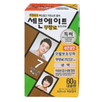 세븐에이트 무향료 염색약 칼라크림 대용량60g 7호 자연스런 흑갈색 헤어컬러, 자연스런흑갈색, 1개