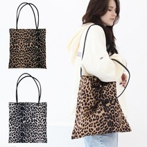 더블유팝 레오파드 LeoPard 에코백 숄더백 쇼퍼백 호피 천가방 빅백 데일리 여성 학생 보조