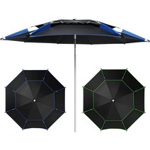 낚시파라솔 대형 방수 자외선차단 캠핑 2.0m 2.2m 2.4m 2.6m 각도조절가능, 블랙레드