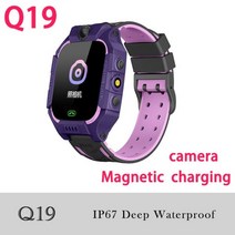 스마트워치왕 2022 어린이 스마트 워치 방수 SOS Antil-Lost 전화 시계 SIM 카드 위치 추적기 아이 Smartwatch IOS 안드로이드에 대한 선물, 03 Spanish Version, [07] Q19 Purple IP67