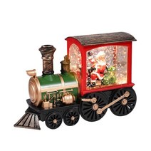 크리스마스 스노우볼 랜턴 오르골 부모 벽난로 책장 크리스마스 기차 스노우볼 랜턴, 03 Colorful Santa Claus