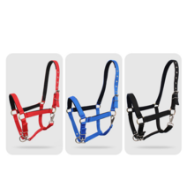 조랑말굴레 말굴레 승마 용품 말고삐 마방굴레 고삐 경주 대회 출전 말머리, L 큰 파란색, 1개