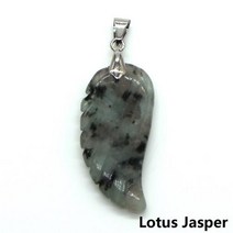 천사상 피규어 미니어처 천사 날펜던트 천연 크리스탈 힐링 보석 자수정 청금석 마노-139, Lotus Jasper