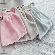 어린이집원아용 베이커리학원 편리한세탁 옷모양수건 고리수건, 베이지