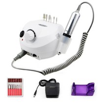 셀프네일드릴 전문 전기 네일 드릴 머신 액세서리 32W 35000RPM 네일 파일 매니큐어 커터 네일 드릴, 협동사, 202 화이트