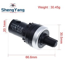 ShengYang LA42DWQ-22 1K 2K 5K 10K 22mm 직경 냄비 회전식 전위차계 변환기 거버너 인버터 저항 스위치, 02 100 천개 옴