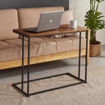 소프 사이드 철제 테이블 800 거실 침실 침대옆 소파 인테리어 협탁 원목 간이 책상, 월넛