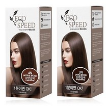 캔디스피드코리아 천연재료 염색약 에코스피드1분헤어칼라크림 흰머리염색 새치염색 6WA97293, 1, 4N자연갈색