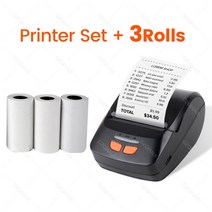 카드 포스기 POs 이지체크 단말기 신화포 무료 앱 SII Loyverse POS 휴대용 열전사 프린터 영수증 인쇄, 04 BK add 3Rolls_03 영국 플러그