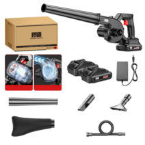 [KOBAF] 다기능 초강력 송풍기 흡입 환풍 배풍 낙엽 먼지 블로워 에어 대포 청소기, (무선)스탠다드 송풍용량-10m3/분 2Ah배터리1+1, 1개