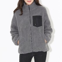 남여 공용 베이직 포켓 양털 뽀글이 후리스 플리스 집업 자켓