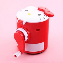 연필깎이 미술용 학습용 귀여운 고양이 캐릭터 헬로키티 연필 학용품 세트, 1개, 색-붉은색 + 무