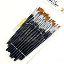 페인트붓 12 개대 아크릴 Art Craft Artist Oil 수채화 Painting 페인트 Brush