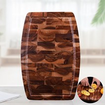 원목도마 업소용도마Findking 음식 도마 소형 20x30cm 아카시아 나무 주방 정육 오크 미끄럼 방지 발 포함