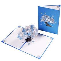 품질의 3D 크리스마스 인사말 카드 크리에이티브 팝업 손으로 만든 화려한 추수 감사절 새해, 34 snowflake tree
