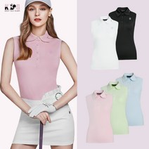 카라 나시 골프티 여름 냉감 통기성 테니스 배드민턴 민소매티셔츠