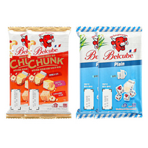 래핑카우 벨큐브 치즈 24큐브 플레인 2팩 + 청크 2팩, 1세트