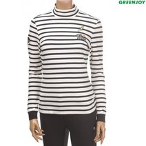 동아수성점 그린조이 자수 모티브가 귀엽게 들어간 여성 기본 스트라이프이너 티셔츠 GF19KL21W