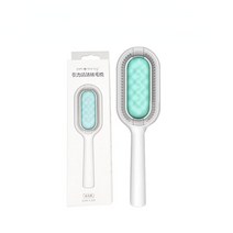 말티즈 비숑 웰시코기 시바견 푸들 애완 동물 헤어 브러시 개 고양이 빗 마사지 매트 곱슬 긴 머리용 제거, 01 파란_02 for Short Hair
