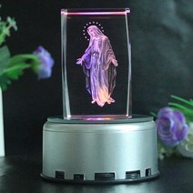 성모 마리아 성심 동상 가톨릭 십자가 기독교 가정 훈장-10140, 08. Crystal + MP3 램