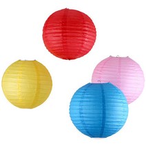 파스텔 칼라 한지 등갓 인테리어 한지등 원형등 무지등 일식등 거실등 한지공예 종이등 장식등 무드등, 칼라한지등갓-빨강