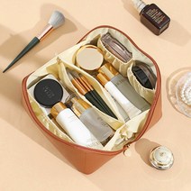 대용량 가죽 여행용 화장품 파우치 메이크업 박스 가방