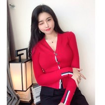 단추트임 테잎부들 타이트핏 가디건
