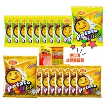 학원 문방구 편의점 간식 포테이토 크리스피 샤워크림 10개 바베큐맛 10개 총 20개 쫀드기 2개 사은품증정 총 22개, 22