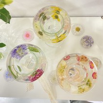 집들이 선물 하모니어스 플라워 젤 캔들 홀더 (랜덤꽃), 젤캔들홀더+티라이트캔들 8p, 수선화