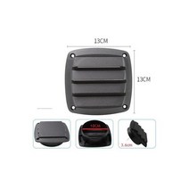 옥상 환풍기 벤츄레이터 플라스틱 에어 벤트 인공 호흡기 그릴 커버 환기 RV 요트 트레일러 캐러밴 벽 천장 마운트 155601, 4 Inches Black