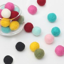 20mm 양모볼(4개) / 양모 펠트 악세사리 크리스마스 리스 만들기 재료 고양이 장난감, 폼양모 연두