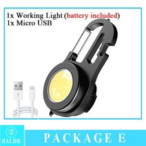 캠핑 랜턴 baldr mini led 휴대용 작업등 9 options usb 키, 미니 손전등 전자