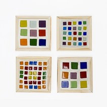 (ycons)대형 타일 티코스터 만들기 4인 세트, 본상품