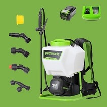 그린웍스 40v 압축분무기 농약 충전식 전동 분무기 농약살포기, 선택2 본체+고속충전기+5Ah배터리1개