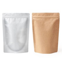 크라프트 은박 스탠딩 지퍼백 파우치 50p, 슈즈앤레이디 우리지퍼백_(은박코팅 중 50p), 슈즈앤레이디 본상품선택