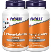 나우푸드 L-페닐알라닌 500mg 베지 캡슐, 120개입, 2개