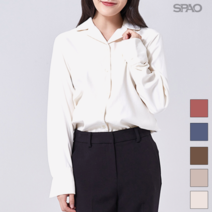 스파오 스파오(SPAO) 도톰폴리 오픈칼라 블라우스_SPBW94TG65